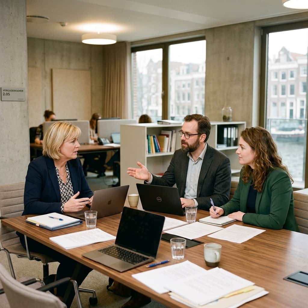 Overleg tussen Uit De Verf en samenwerkingspartners