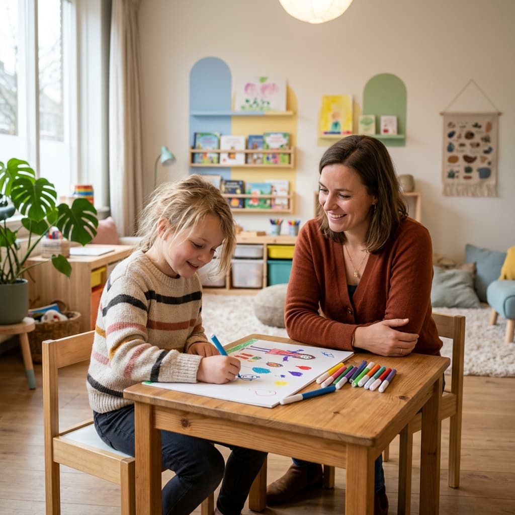 Kind tijdens begeleiding